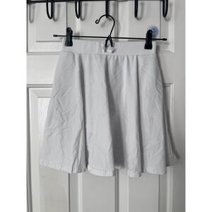 New White Skirt With Undershorts And Pockets Size XS